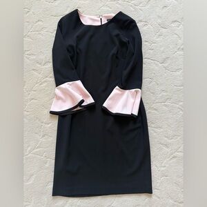 Tommy Hilfiger Black and Pink Long Sleeve Dress